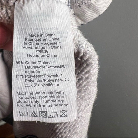 J. Crew Beach Cover up Poncho Blue Beige Stripes XS/S - Picture 11 of 12